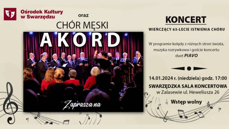 KONCERT JUBILEUSZOWY CHÓRU AKORD - ZAPRASZAMY